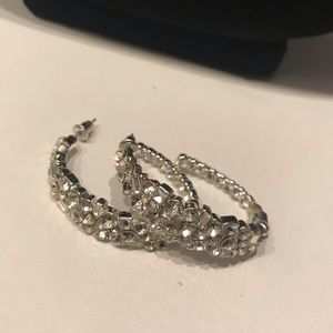 Crystal hoop earrings